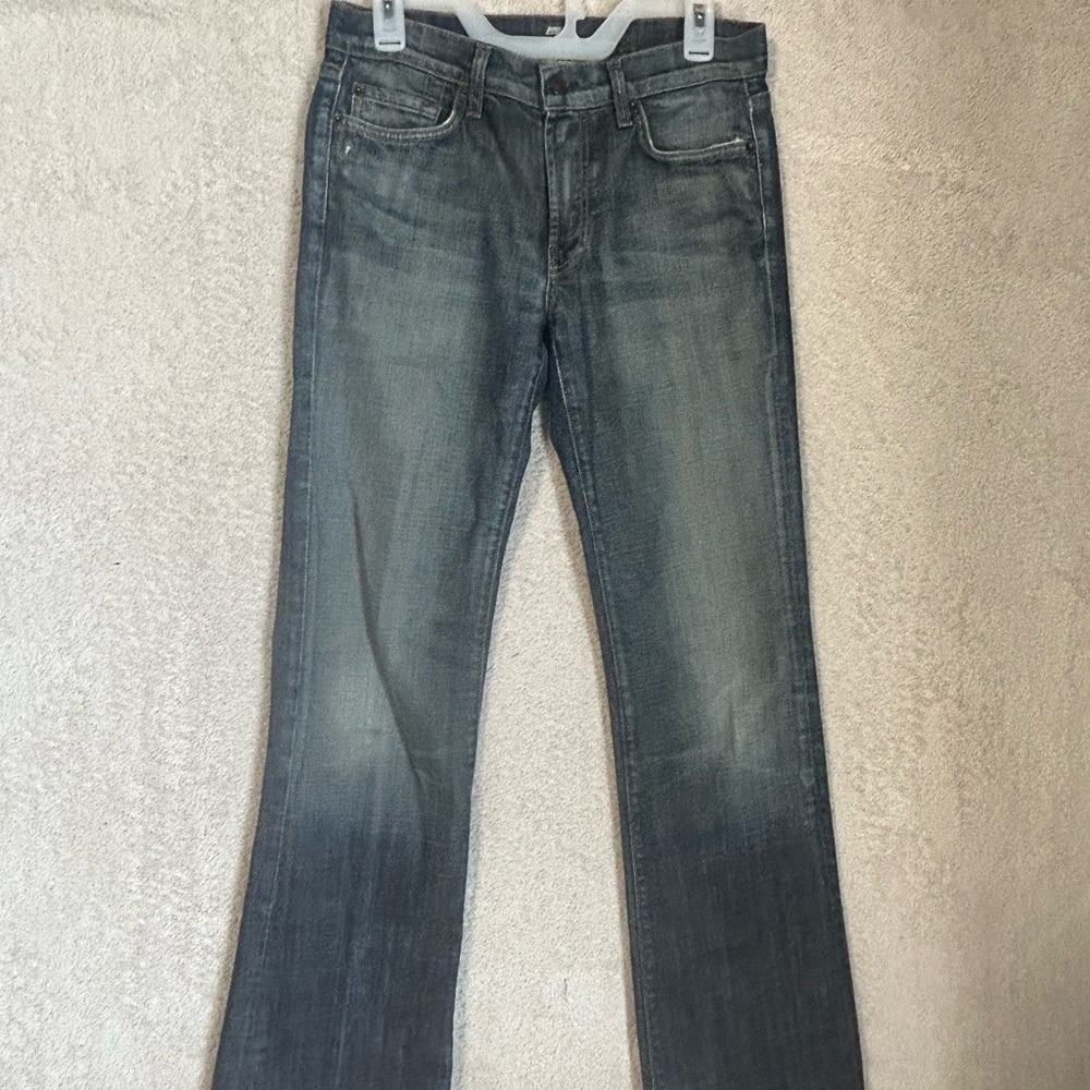 7 For All Mankind Jeans Women’s 29 Blue Denim Bootcut Distressed Faded